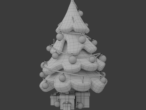 Christmas Tree Cartoon 3D 모델