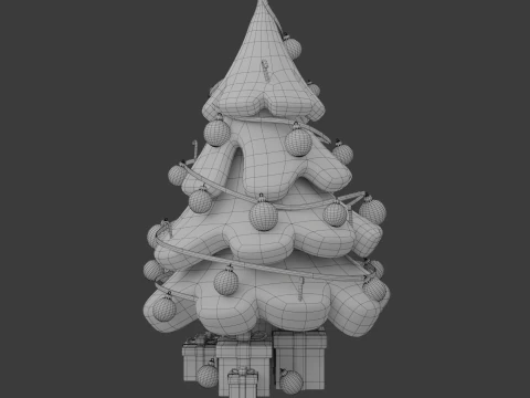 Christmas Tree Cartoon 3D Model