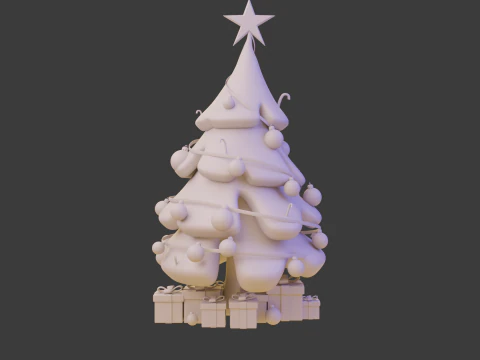 Christmas Tree Cartoon 3D Model