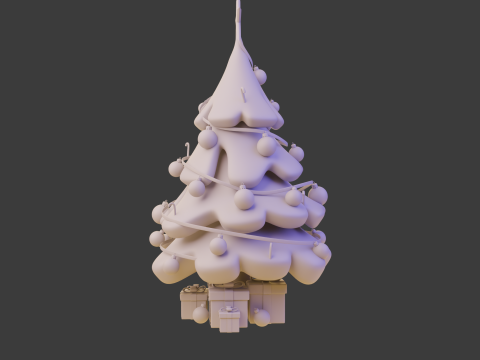 Christmas Tree Cartoon 3D 모델