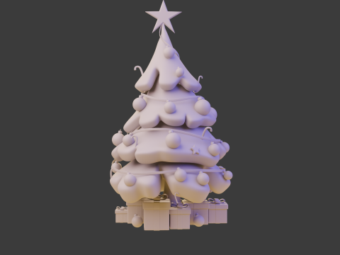 Christmas Tree Cartoon 3D 모델
