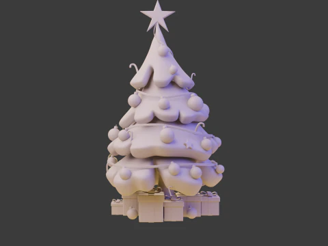 Christmas Tree Cartoon 3D Model