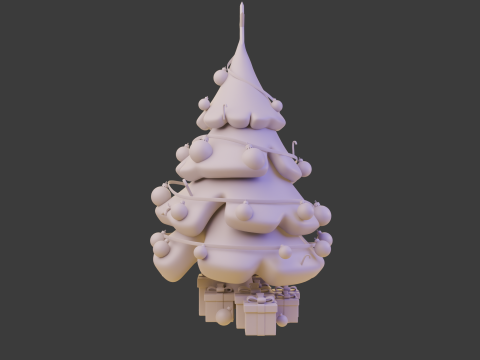 Christmas Tree Cartoon 3D 모델