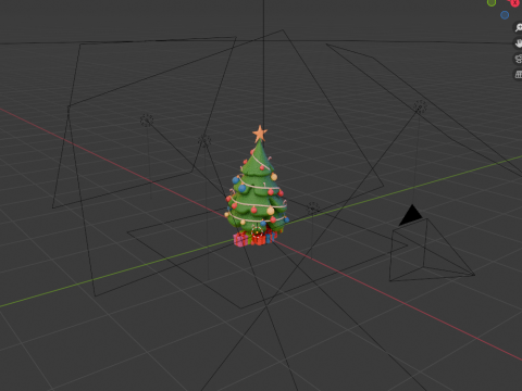Christmas Tree Cartoon 3D 모델