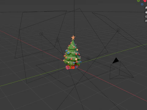 Christmas Tree Cartoon 3D Model