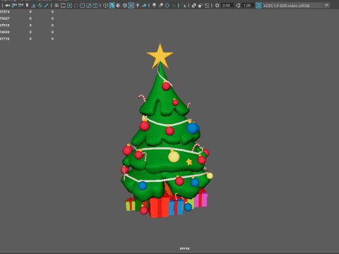 Christmas Tree Cartoon 3D 모델