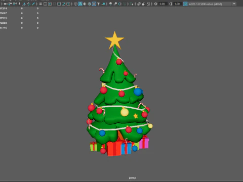 Christmas Tree Cartoon 3D Model