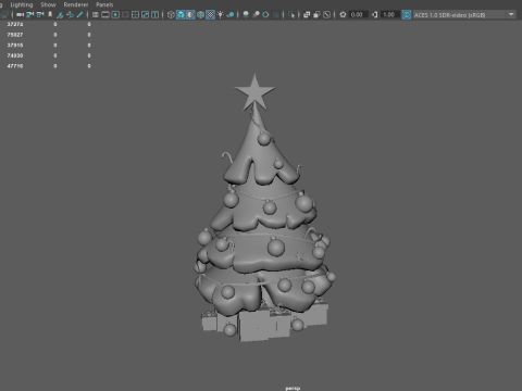 Christmas Tree Cartoon 3D 모델