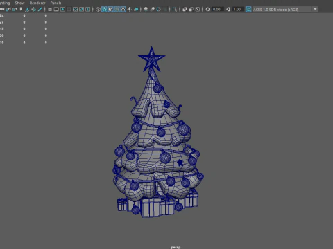 Christmas Tree Cartoon 3D Model