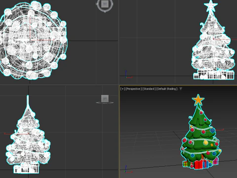 Christmas Tree Cartoon 3D Model