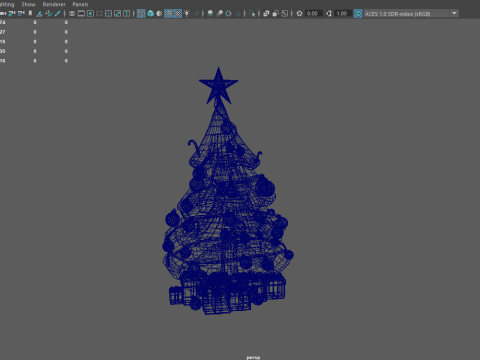 Christmas Tree Cartoon 3D 모델