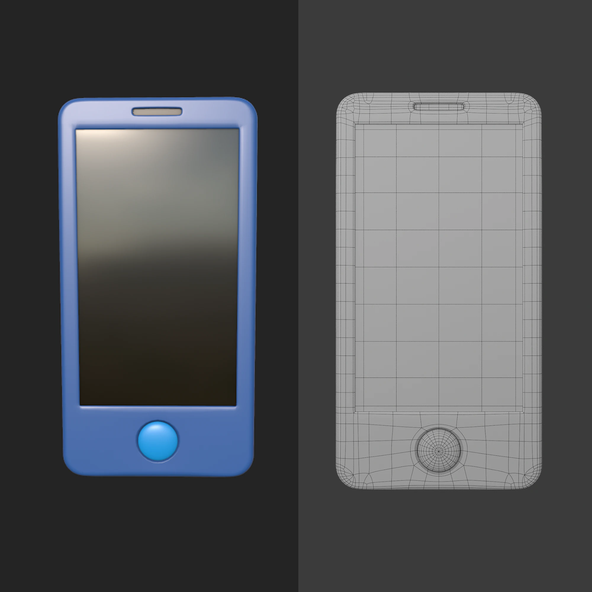 Cellulare Mobile Cartoon Modello 3D .c4d .max .obj .3ds .fbx .stl .blend