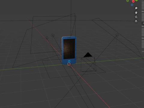 Cellulare Mobile Cartoon Modello 3D