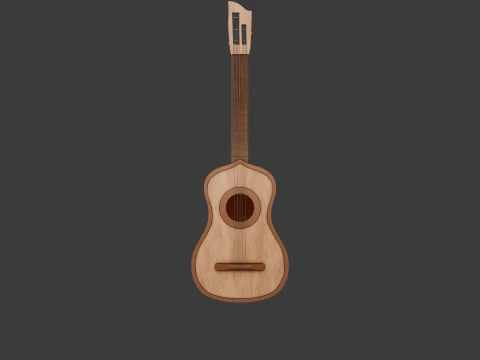 Spanische Gitarren-Cartoon-Vihuela 3D Modell