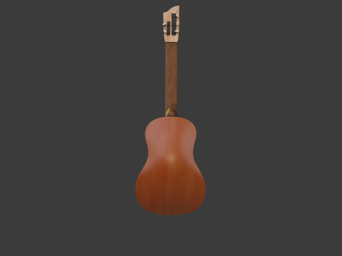 Spanish Guitar Cartoon Vihuela 3Dモデル
