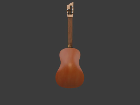 Spanische Gitarren-Cartoon-Vihuela 3D Modell