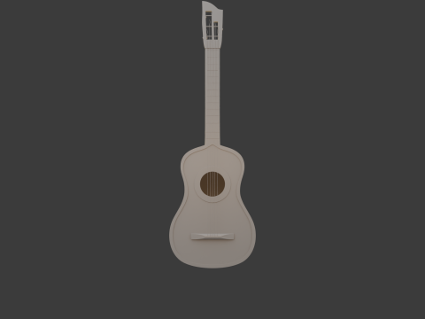 Spanish Guitar Cartoon Vihuela 3Dモデル