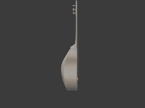 Spanische Gitarren-Cartoon-Vihuela 3D Modell