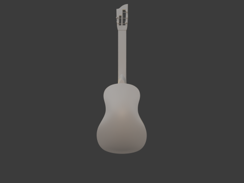 Spanish Guitar Cartoon Vihuela 3Dモデル