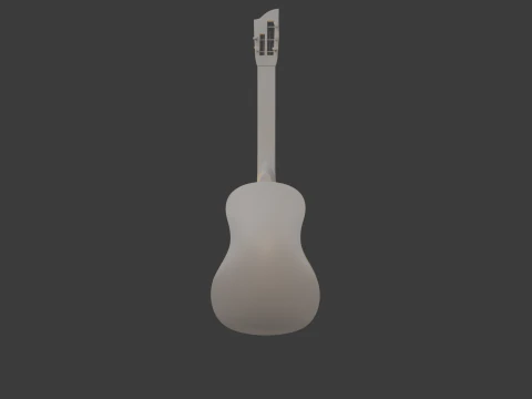 Spanische Gitarren-Cartoon-Vihuela 3D Modell