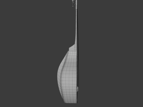 Spanish Guitar Cartoon Vihuela 3Dモデル