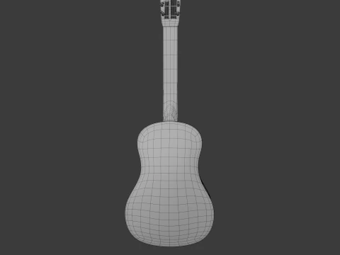 Spanische Gitarren-Cartoon-Vihuela 3D Modell