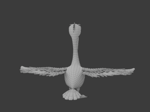 Pelican cartoon 3D Модель