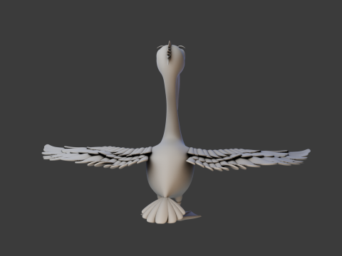 Pelican cartoon 3D Модель