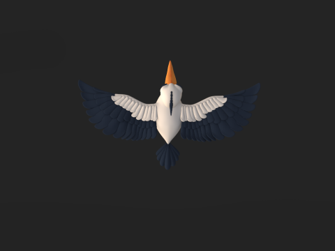 Pelican cartoon 3D Модель