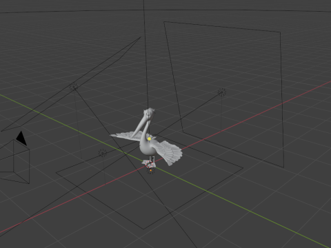 Pelican cartoon 3D Модель
