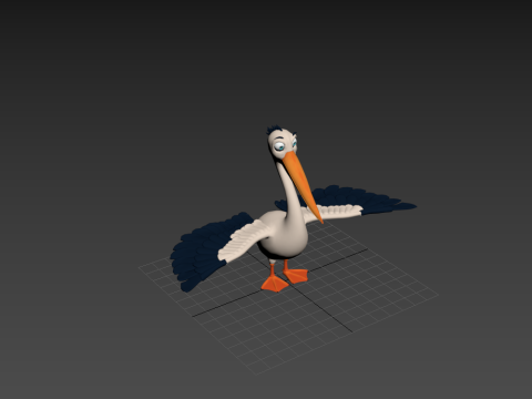Pelican cartoon 3D Модель