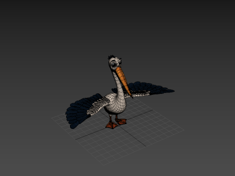 Pelican cartoon 3D Модель