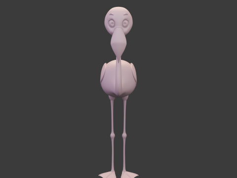 Flamingo cartoon 02 Modèle 3D