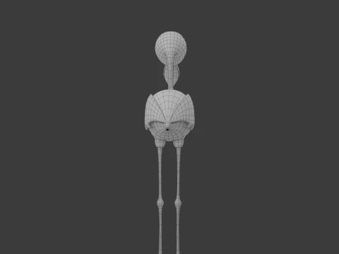 Flamingo cartoon 02 3D Model