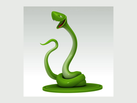 Snake cartoon 02 3D Модель