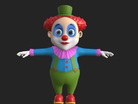 Clown cartoon 04 3D Модель