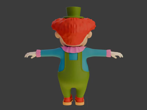 Clown cartoon 04 3D Model
