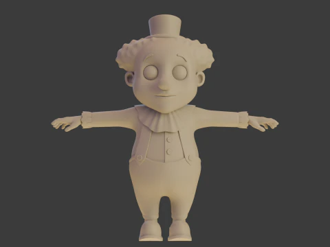 Clown cartoon 04 3D Model