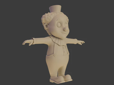 Clown cartoon 04 3D Model