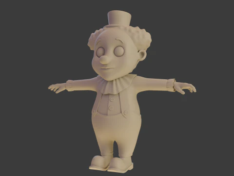 Clown cartoon 04 3D Model