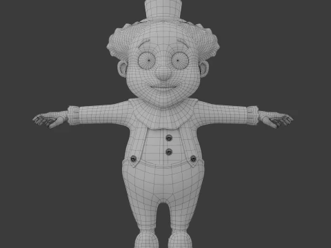 Clown cartoon 04 3D Model