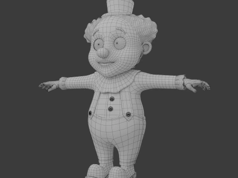 Clown cartoon 04 3D Model