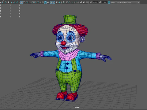 Clown cartoon 04 3D Model