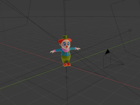 Clown cartoon 04 3D Model