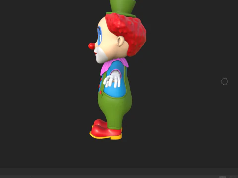 Clown cartoon 04 3D Model