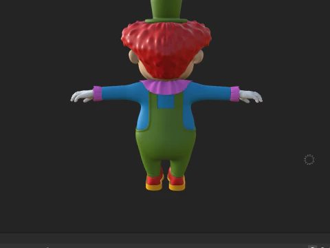 Clown cartoon 04 3D Model