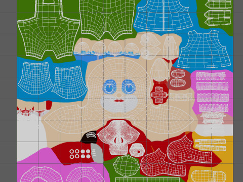 Clown cartoon 04 3Dモデル