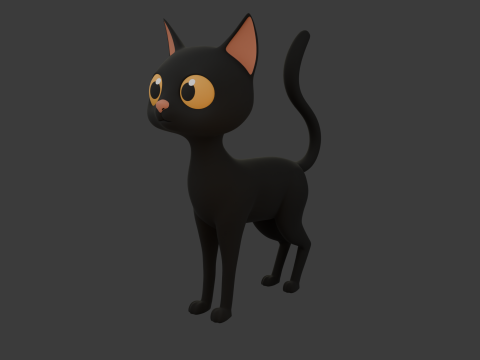 Cat cartoon 3D Model