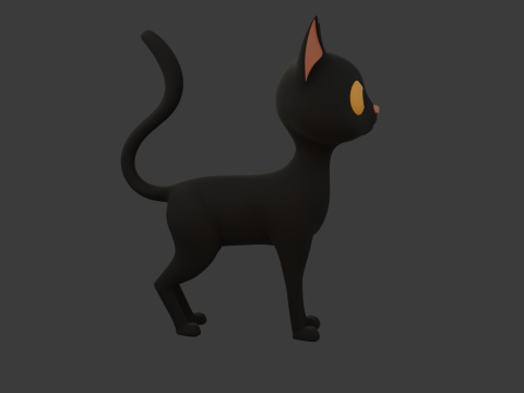 Cat cartoon 3D Model