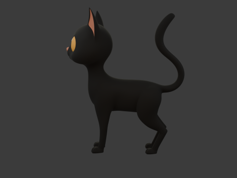 Cat cartoon 3D Model